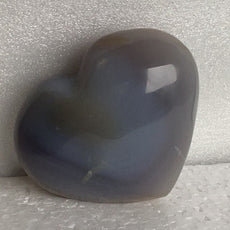 Blue Grey Agate Heart from Madagascar