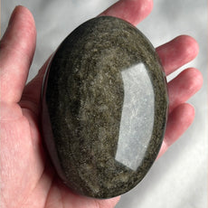 Large Mexican Gold Sheen Obsidian Crystal PalmStone