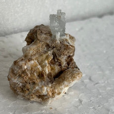 Aquamarine with Muscovite on Orthoclase from Pakistan, Shigar Valley