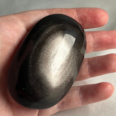 Mexican Silver Sheen Obsidian Crystal PalmStone