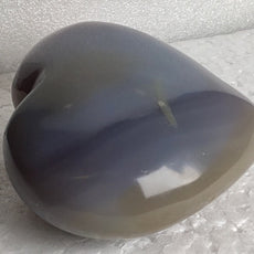 Blue Grey Agate Heart from Madagascar