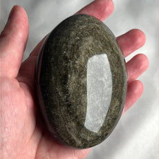 Large Mexican Gold Sheen Obsidian Crystal PalmStone