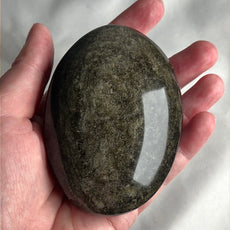 Large Mexican Gold Sheen Obsidian Crystal PalmStone