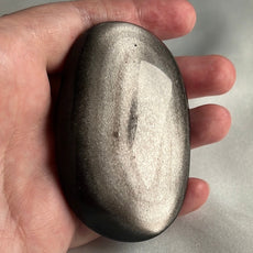 Mexican Silver Sheen Obsidian Crystal PalmStone