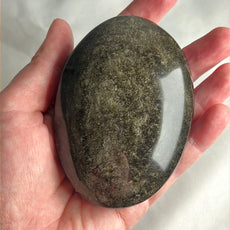 Large Mexican Gold Sheen Obsidian Crystal PalmStone