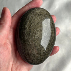 Large Mexican Gold Sheen Obsidian Crystal PalmStone