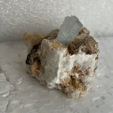 Aquamarine with Muscovite on Orthoclase from Pakistan, Shigar Valley