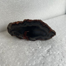 Black and Red Agate Stone Half Nodule from Turkey