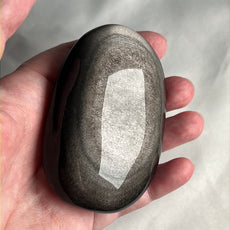 Mexican Silver Sheen Obsidian Crystal PalmStone