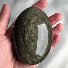 Large Mexican Gold Sheen Obsidian Crystal PalmStone