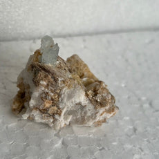 Aquamarine with Muscovite on Orthoclase from Pakistan, Shigar Valley