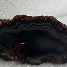 Black and Red Agate Stone Half Nodule from Turkey