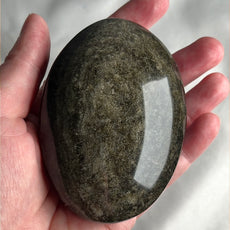 Large Mexican Gold Sheen Obsidian Crystal PalmStone