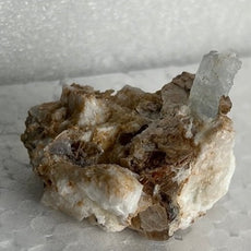 Aquamarine with Muscovite on Orthoclase from Pakistan, Shigar Valley