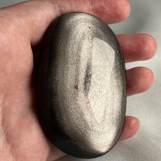 Mexican Silver Sheen Obsidian Crystal PalmStone