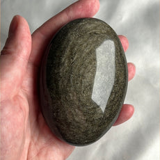 Large Mexican Gold Sheen Obsidian Crystal PalmStone