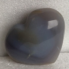 Blue Grey Agate Heart from Madagascar