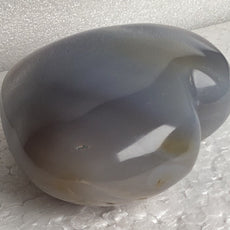 Blue Grey Agate Heart from Madagascar