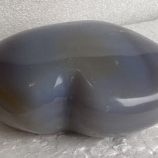 Blue Grey Agate Heart from Madagascar