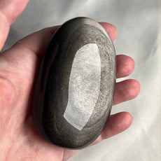 Mexican Silver Sheen Obsidian Crystal PalmStone