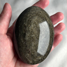 Large Mexican Gold Sheen Obsidian Crystal PalmStone