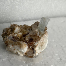 Aquamarine with Muscovite on Orthoclase from Pakistan, Shigar Valley