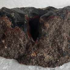 Black and Red Agate Stone Half Nodule from Turkey