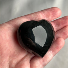 Mexikanisches silberglänzendes Obsidian-Kristallstein-Herz