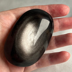 Mexican Silver Sheen Obsidian Crystal PalmStone