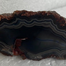 Black and Red Agate Stone Half Nodule from Turkey