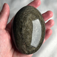 Large Mexican Gold Sheen Obsidian Crystal PalmStone