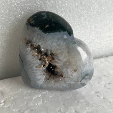 Moss Agate Heart Stone from India