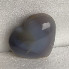 Blue Grey Agate Heart from Madagascar