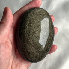 Large Mexican Gold Sheen Obsidian Crystal PalmStone