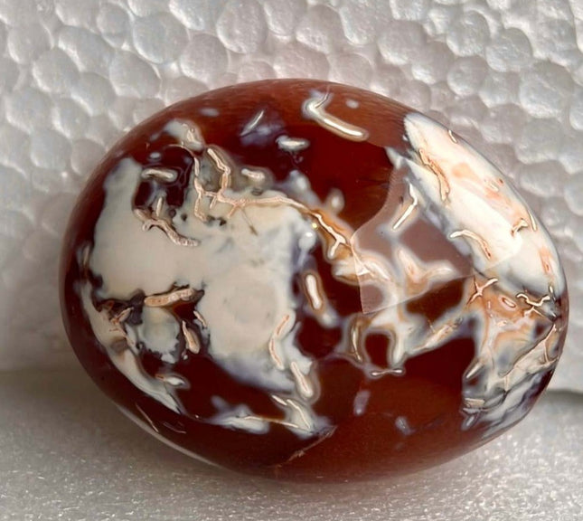 Unique Carnelian Agate Palm Stone from Madagascar