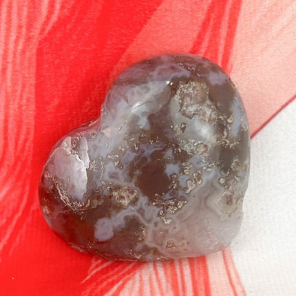 Dark Green Moss Agate Heart from India - My Shop of Wonders