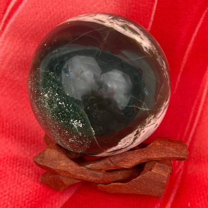 Deep Green Moss Agate Sphere - My Shop of Wonders