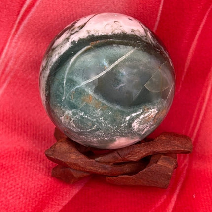 Deep Green Moss Agate Sphere - My Shop of Wonders