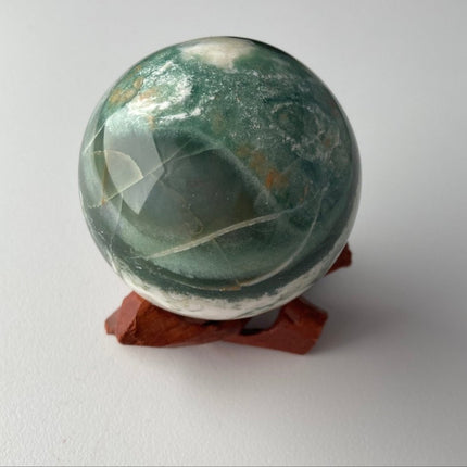 Deep Green Moss Agate Sphere - My Shop of Wonders