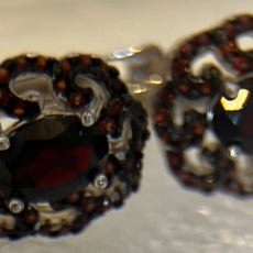 Garnet Leverback Earrings, European Style