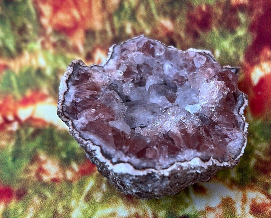 Enchanting Beauty: Pink and White Amethyst Geodes from Argentina - My Shop of Wonders