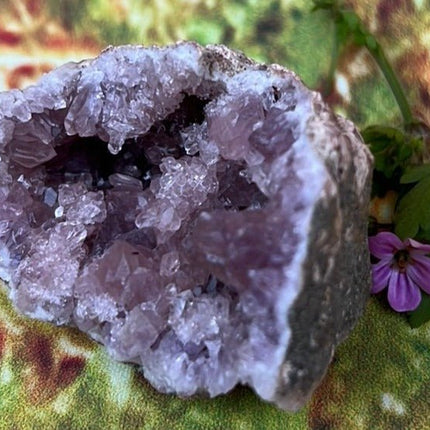 Enchanting Pink Geode Amethyst: Argentina's Crystal Geode Treasure - My Shop of Wonders