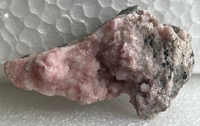 Rhodochrosite from Bulgaria, Batantsi Mine, with Galena, Quartz