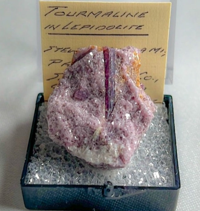 Natürlicher violetter Turmalin aus San Diego, Kalifornien, mit Lepidolit, Robert F Ray Mineral Collection