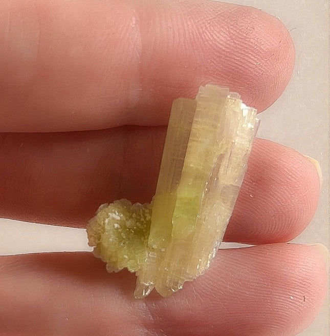 Natural Green with a Tint of Pink Tourmaline from Paprok, Afghanistan