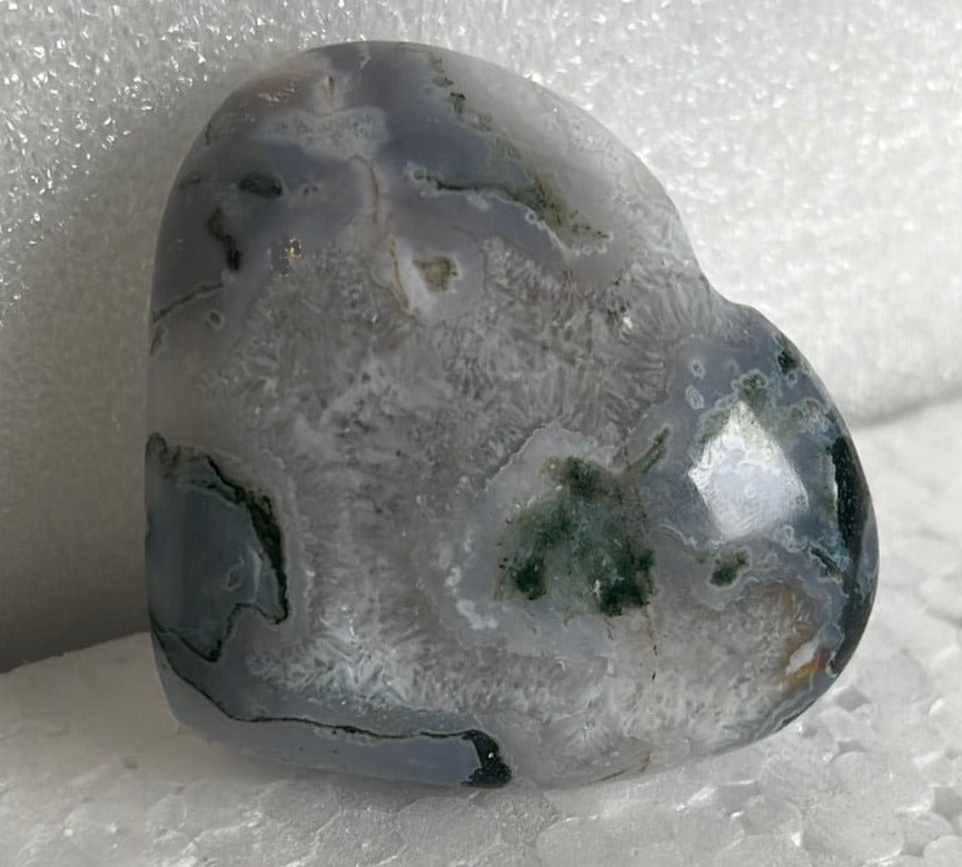 Moss Agate Heart Stone from India - My Shop of Wonders