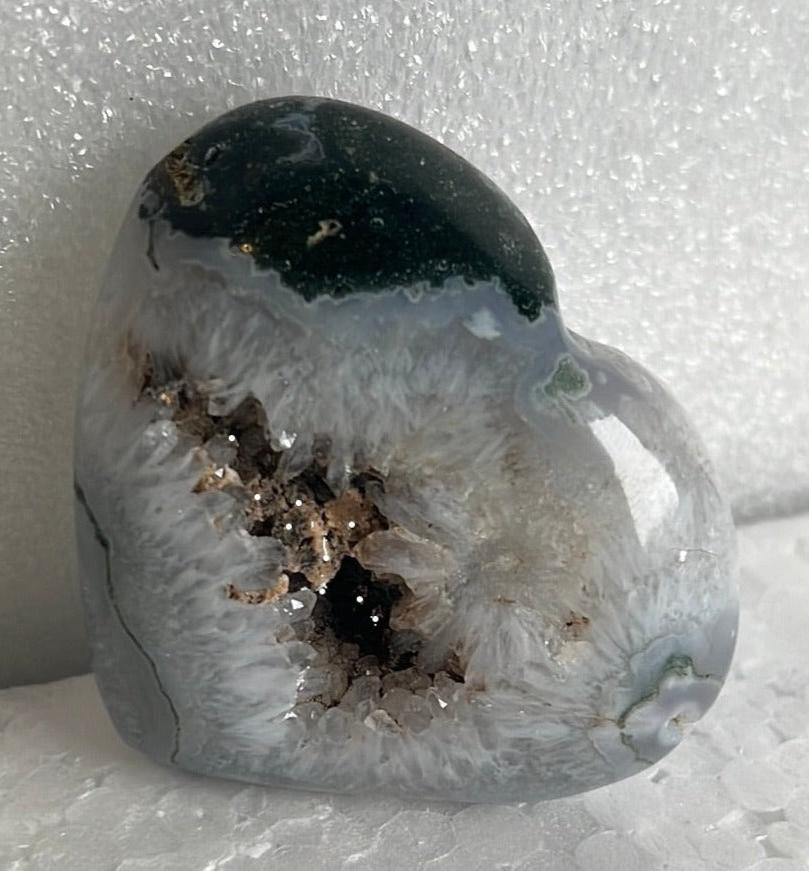 Moss Agate Heart Stone from India - My Shop of Wonders