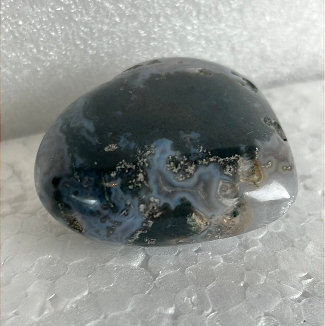 Moss Agate Heart Stone from India - My Shop of Wonders