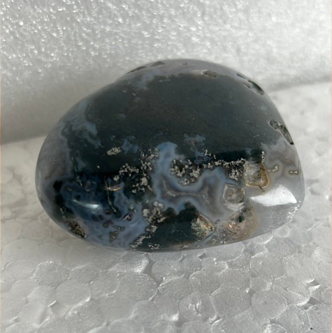 Moss Agate Heart Stone from India - My Shop of Wonders