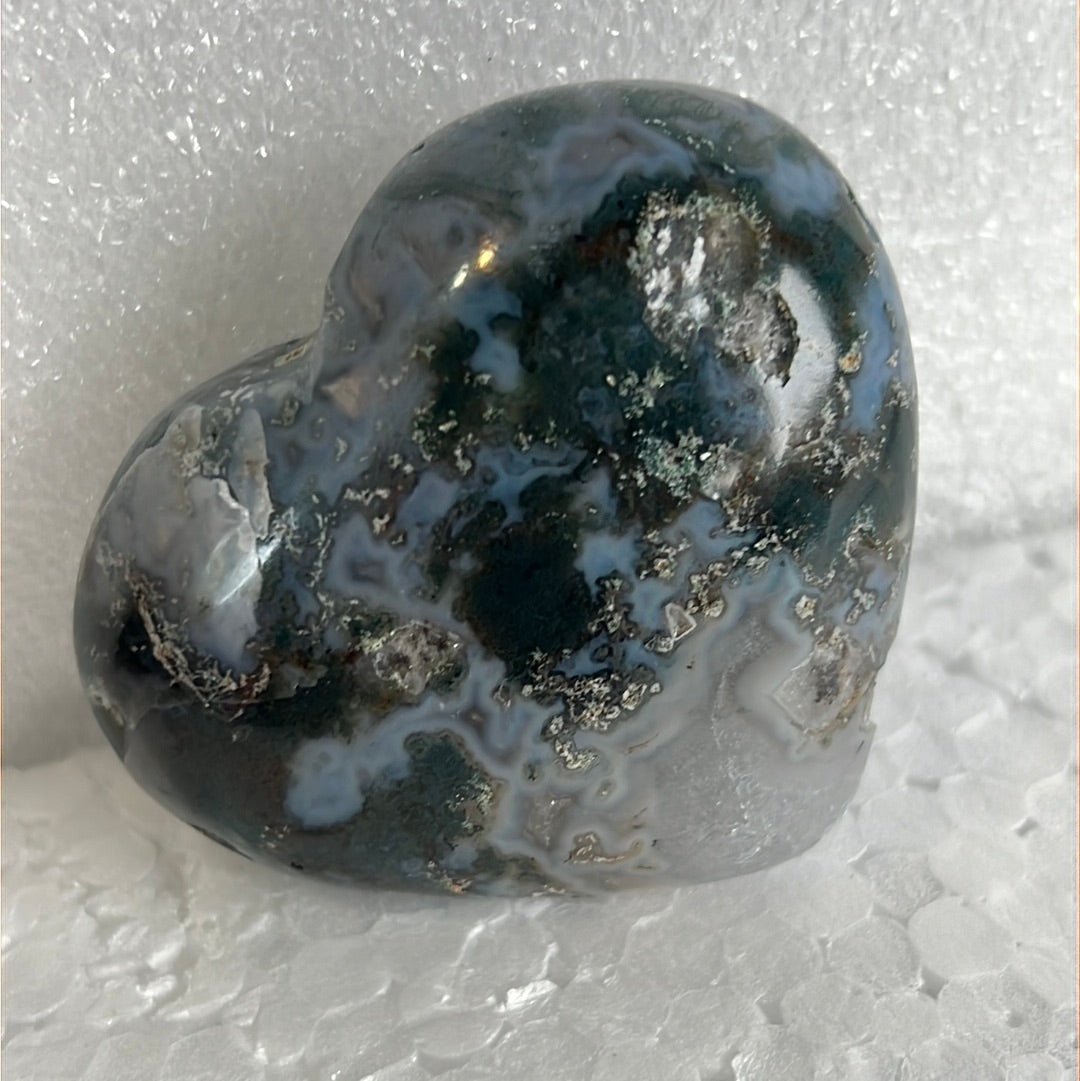 Moss Agate Heart Stone from India - My Shop of Wonders